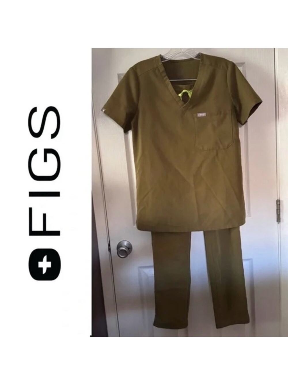 Scrubs XS Set Catarina Top Yola Bottoms Pants Olive Green